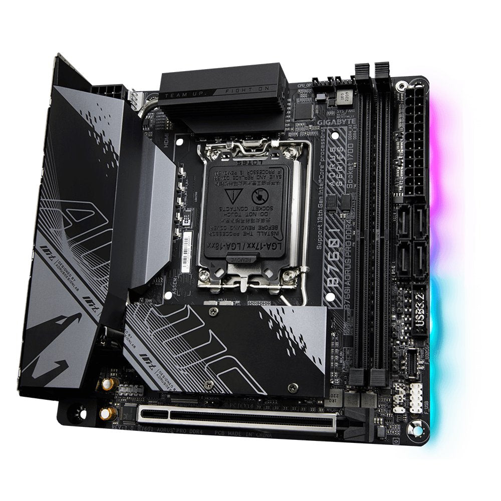 Gigabyte B760I AORUS PRO DDR4 | Socket LGA 1700 | Intel B760 | 4xDDR4 | Mini-ITX | Moederbord - Matmuis - Matmuis
