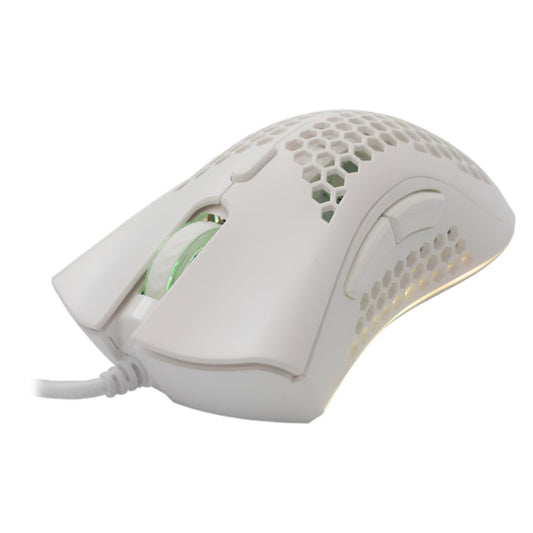 Baracuda CORAL RGB | Bedrade Gaming Muis | USB-A | 12800 DPI | Wit - Matmuis - Matmuis