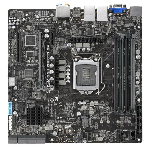 ASUS WS C246M PRO | Socket LGA 1151 | Intel C246 | 4xDDR4 | Micro-ATX | Moederbord - Matmuis - Matmuis