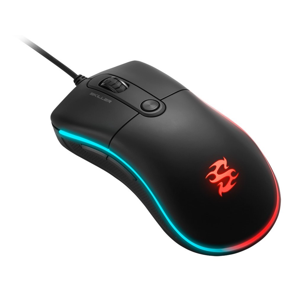 Sharkoon Skiller SGM2 | Bedrade Gaming Muis | USB-A | 6400 DPI | Zwart | RGB - Matmuis - Matmuis