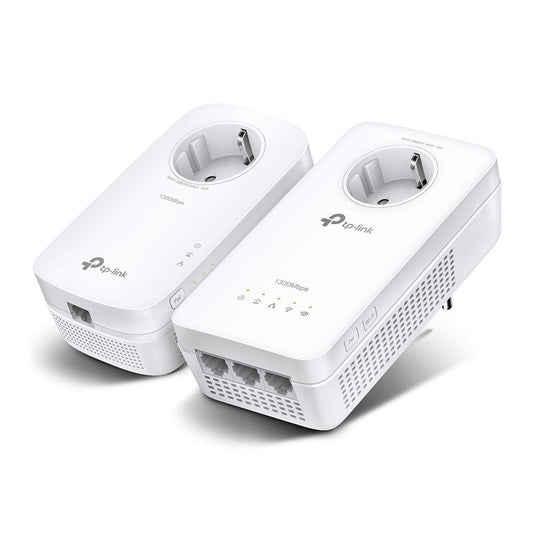 TP-Link TL-WPA8631P KIT | AV1300 Powerline Adapter Set | 1300 Mbps | Gigabit Ethernet | Wi-Fi AC1200 | Met Stopcontact | Wit - Matmuis