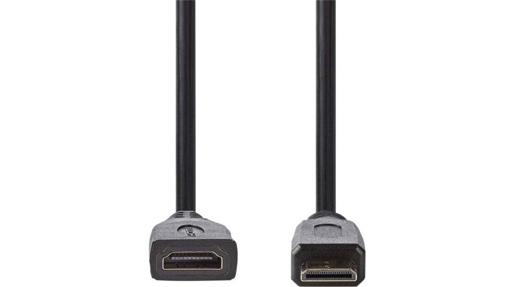Nedis CVGP34590BK02 | 0,2 m HDMI Kabel | HDMI Type C (Mini) naar HDMI Type A | Zwart - Matmuis - Matmuis