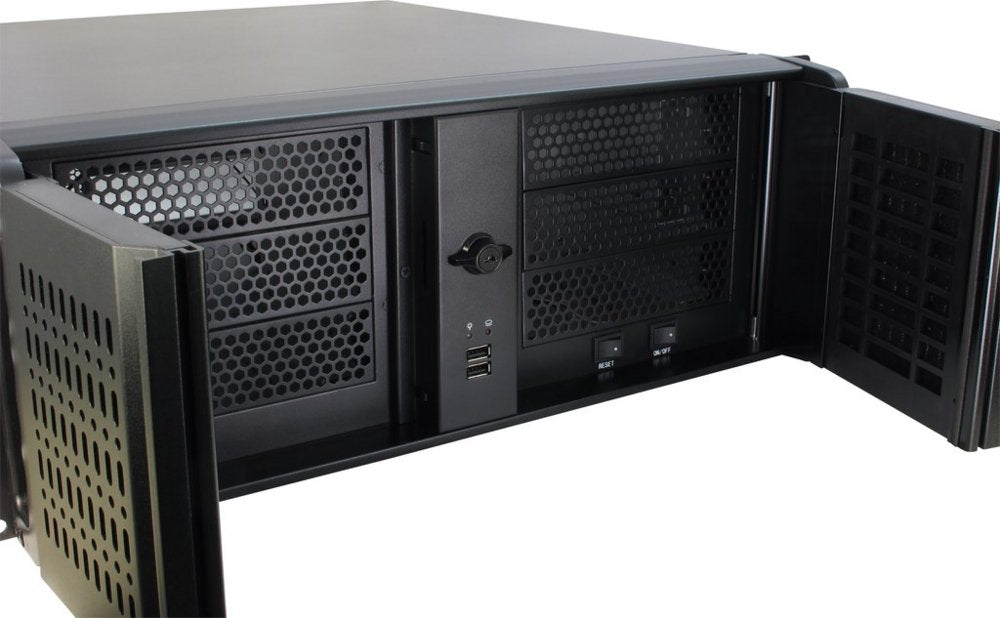 Inter-Tech IPC 4U-4098-S | Server Rack Case | Zwart - Matmuis