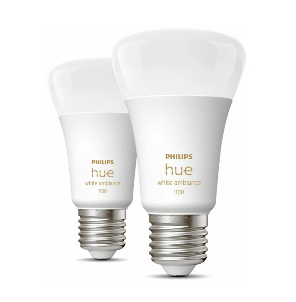 Philips Hue White Ambiance | 8W A60 LED-lamp | E27 fitting | 2-pack | EU | Dimbaar | Bluetooth & Zigbee - Matmuis - Matmuis