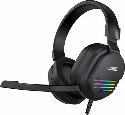 Baracuda PEARL RGB | On-Ear Gaming Headset 3,5mm en USB | Zwart - Matmuis