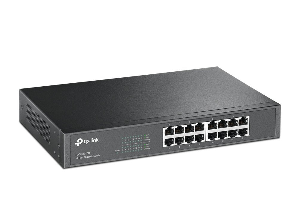 TP-LINK TL-SG1016D | Unmanaged Gigabit Ethernet Switch | 16 Poorten | Zwart