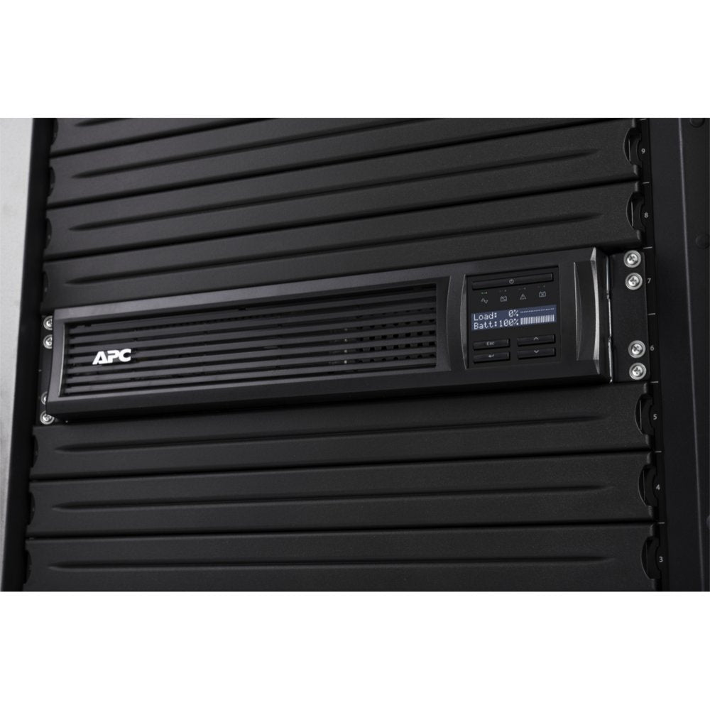 APC Smart-UPS SMT3000RMI2UC | 3000 VA / 2700 W | Rack Mount 2U | 8x IEC C13 & 1x IEC C19 | Pure Sine Wave | SmartConnect & AVR | LCD-scherm