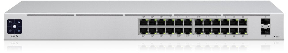 Ubiquiti UniFi 24-Port PoE | Managed L2/L3 Switch | 24 Poorten | Gigabit Ethernet (10/100/1000 Mbps) | PoE | 1U Rackmount | Zilver - Matmuis