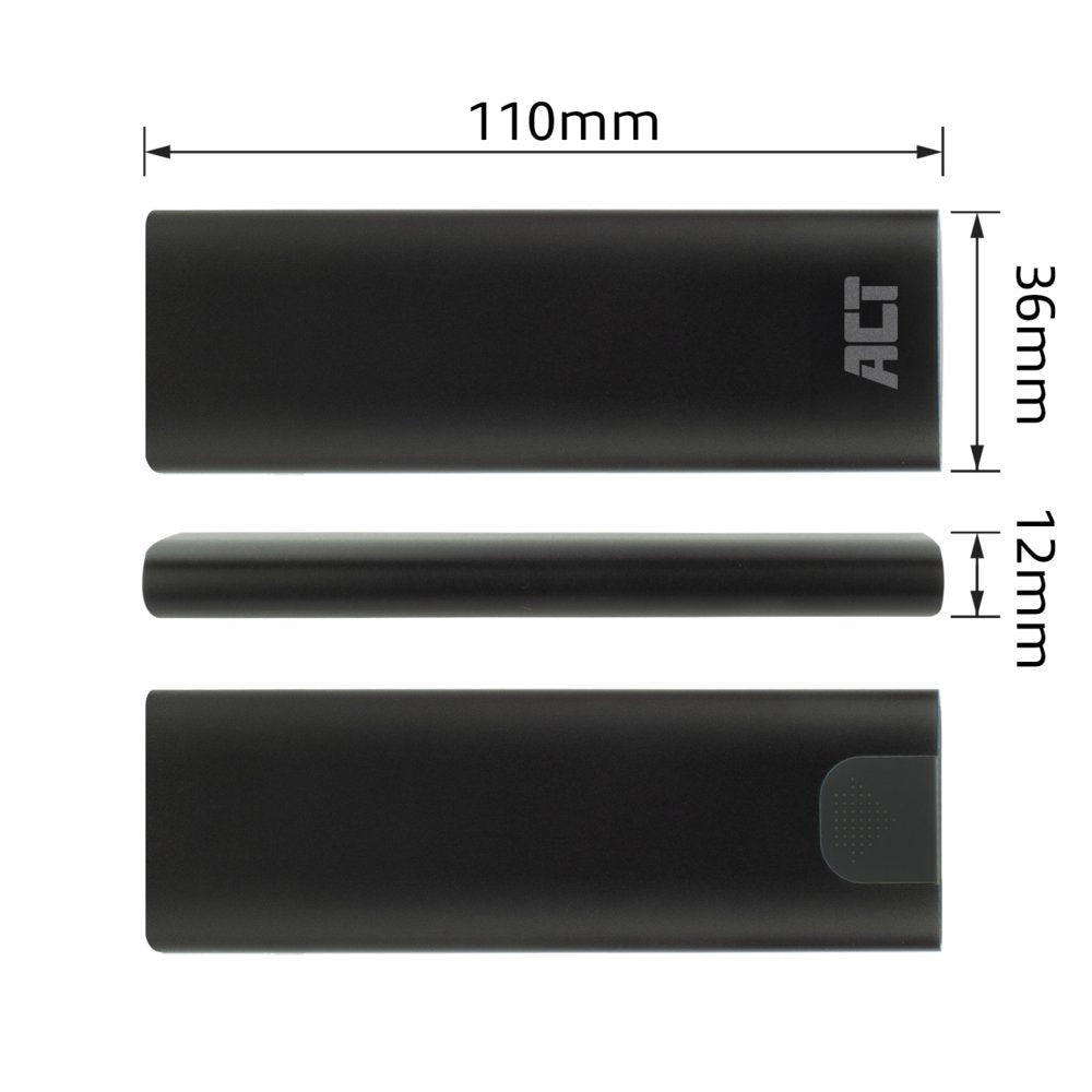 ACT AC1615 | USB-C M.2 NVMe/PCIe SSD Behuizing | Tool-Free | Aluminium | USB 3.2 Gen2 (10 Gbps) - Matmuis - Matmuis