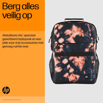 HP Campus XL Rugzak – Tie-Dye | 16 inch Laptopvak | 20L Inhoud - Matmuis - Matmuis