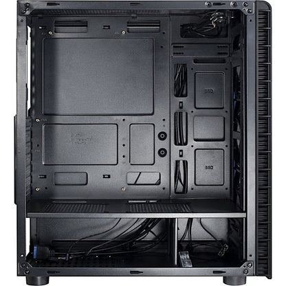 Inter-Tech CXC2 Blue Light | Midi Tower Case | Zwart - Matmuis