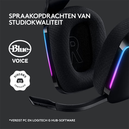 Logitech G G733 LIGHTSPEED Wireless Gaming Headset | RGB | Zwart - Matmuis