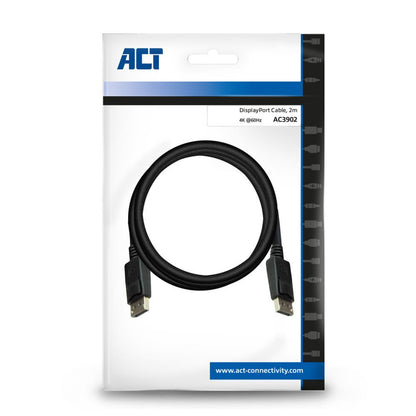ACT AC3902 | DisplayPort Kabel | 2,0m | Zwart - Matmuis - Matmuis