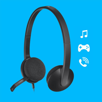 Logitech H340 | Bedrade On-Ear USB Headset | Zwart - Matmuis - Matmuis