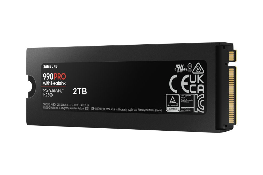 Samsung 990 PRO | 2TB NVMe SSD | M.2 | Gen4 | 7.450MB/s Lezen | 6.900MB/s Schrijven | Heatsink