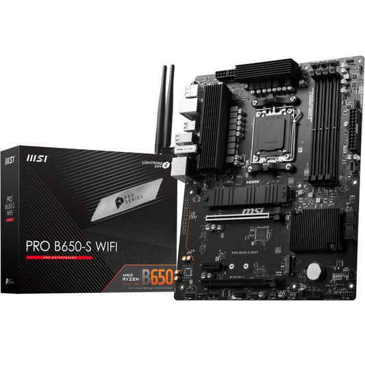 MSI PRO B650-S WIFI | Socket AM5 | AMD B650 | 4xDDR5 | ATX | Moederbord - Matmuis - Matmuis
