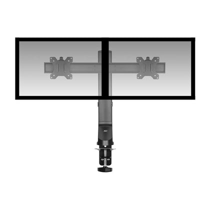 ACT AC8332 | In Hoogte Verstelbare Monitor-bureaubeugel | Tot 27" | Max 7kg | VESA 100x100 | 2 Monitoren - Matmuis - Matmuis