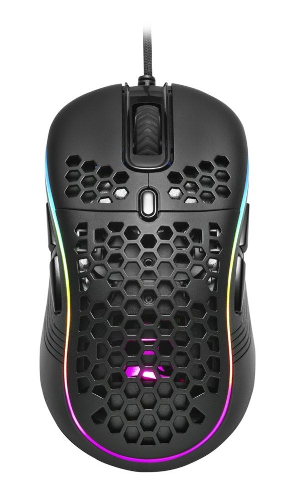 Sharkoon Light² S | Bekabelde Gaming Muis | Links- en Rechtshandig | USB-A | 6200 DPI | Zwart - Matmuis - Matmuis