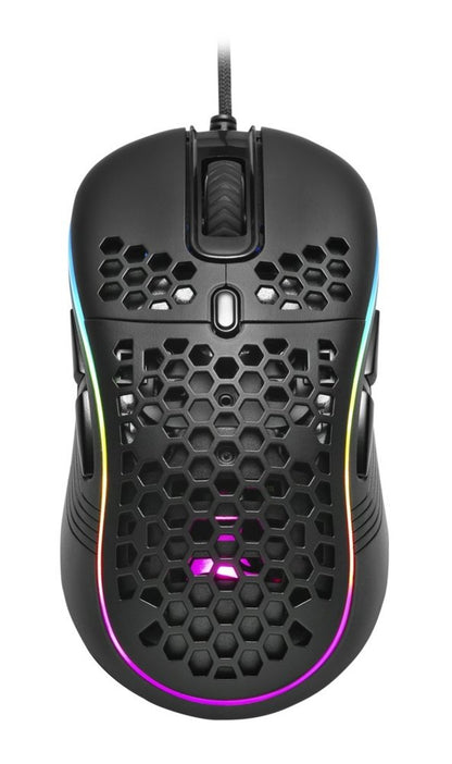 Sharkoon Light² S | Bekabelde Gaming Muis | Links- en Rechtshandig | USB-A | 6200 DPI | Zwart - Matmuis - Matmuis