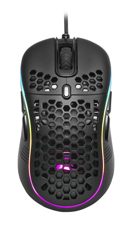 Sharkoon Light² S | Bekabelde Gaming Muis | Links- en Rechtshandig | USB-A | 6200 DPI | Zwart - Matmuis - Matmuis
