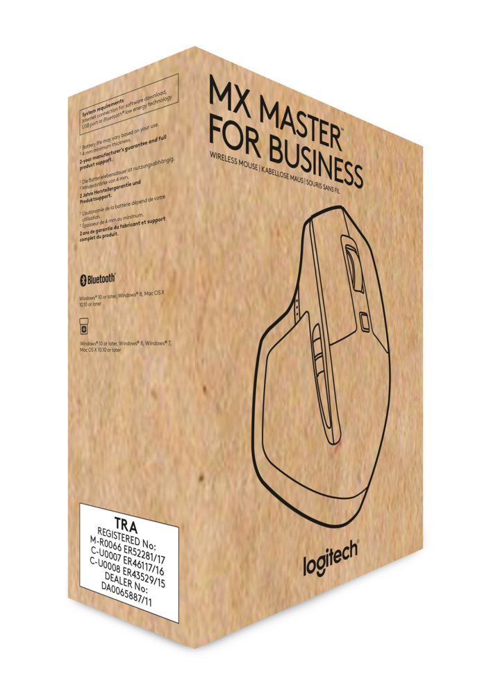 Logitech MX Master | Draadloze Muis | Rechtshandig | RF + Bluetooth | 1600 DPI | Zwart/Brons - Matmuis - Matmuis