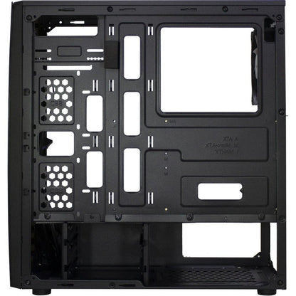 Inter-Tech Thunder Blue Light | Midi Tower Case | Zwart - Matmuis