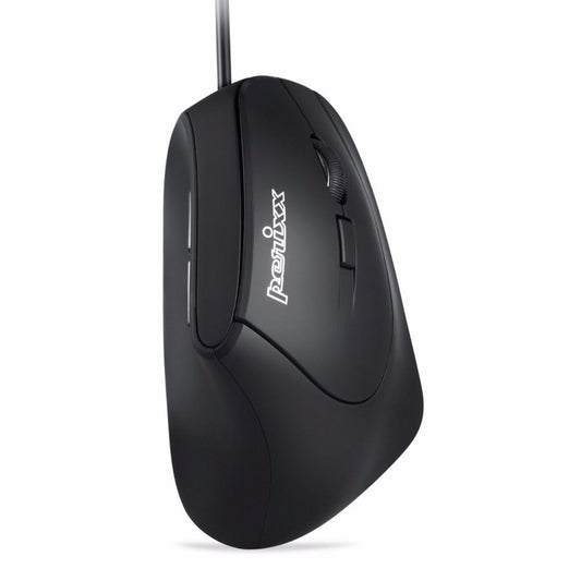 Perixx PERIMICE-515 II | Ergonomische Bedrade Muis | Rechtshandig | USB-A | 1600 DPI | Zwart - Matmuis