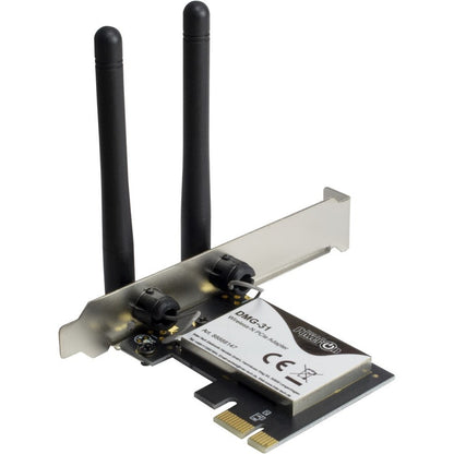 Inter-Tech DMG-31 | Interne WLAN-adapter | PCIe x1 | Wi-Fi 4 (802.11n) | 300 Mbps | 2x 3dBi antennes - Matmuis - Matmuis