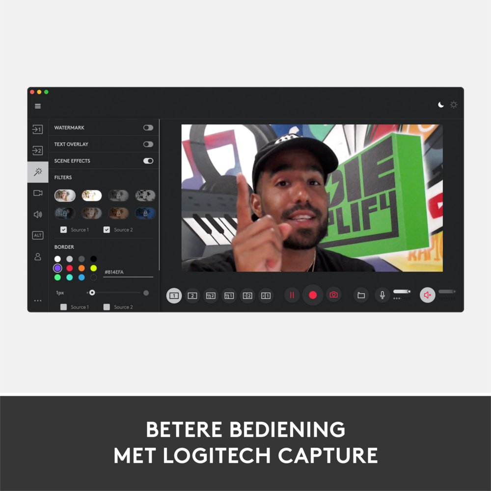 Logitech StreamCam | 1080p 60FPS USB-C Webcam met Microfoon | Grafiet - Matmuis - Matmuis