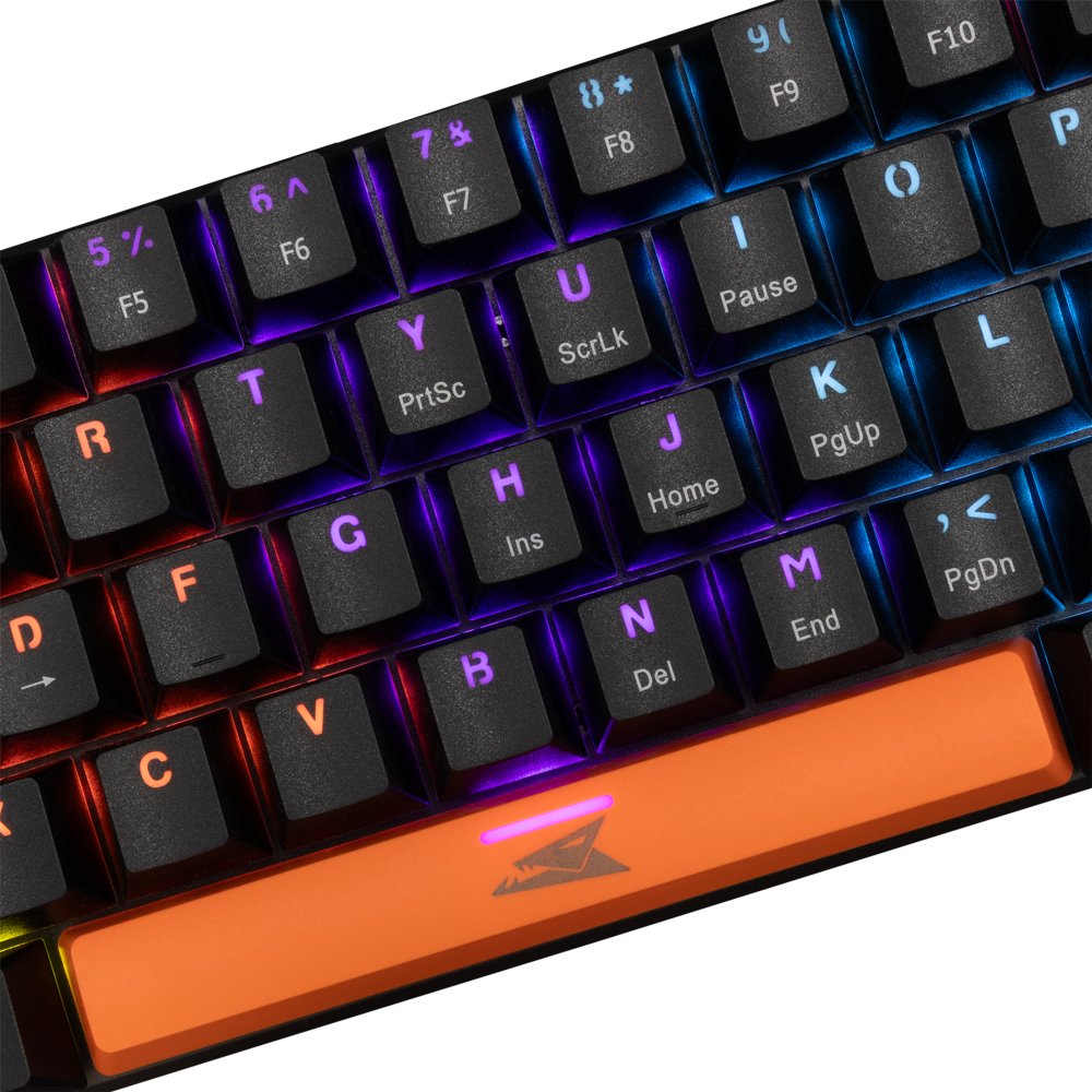 Baracuda DOLPHIN RGB 60% | Bedraad Gaming Toetsenbord | Blue Switches | Anti-Ghosting | QWERTY | Zwart