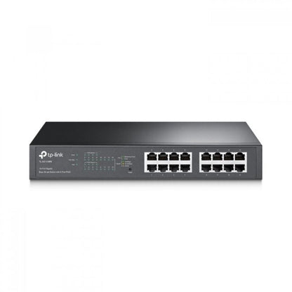 TP-Link TL-SG1016PE | Managed Smart Switch | 16 Poorten | Gigabit Ethernet (10/100/1000 Mbps) | PoE+ (150W) | VLAN/QoS | Webbeheer - Matmuis