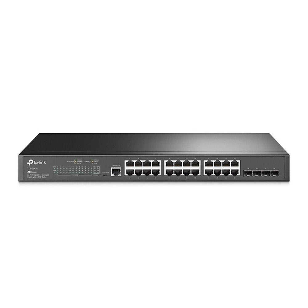 TP-Link TL-SG3428 | JetStream Managed L2 Switch | 24 Poorten | Gigabit Ethernet (10/100/1000 Mbps) | 4x SFP | Omada SDN | Rackmount | Zwart - Matmuis