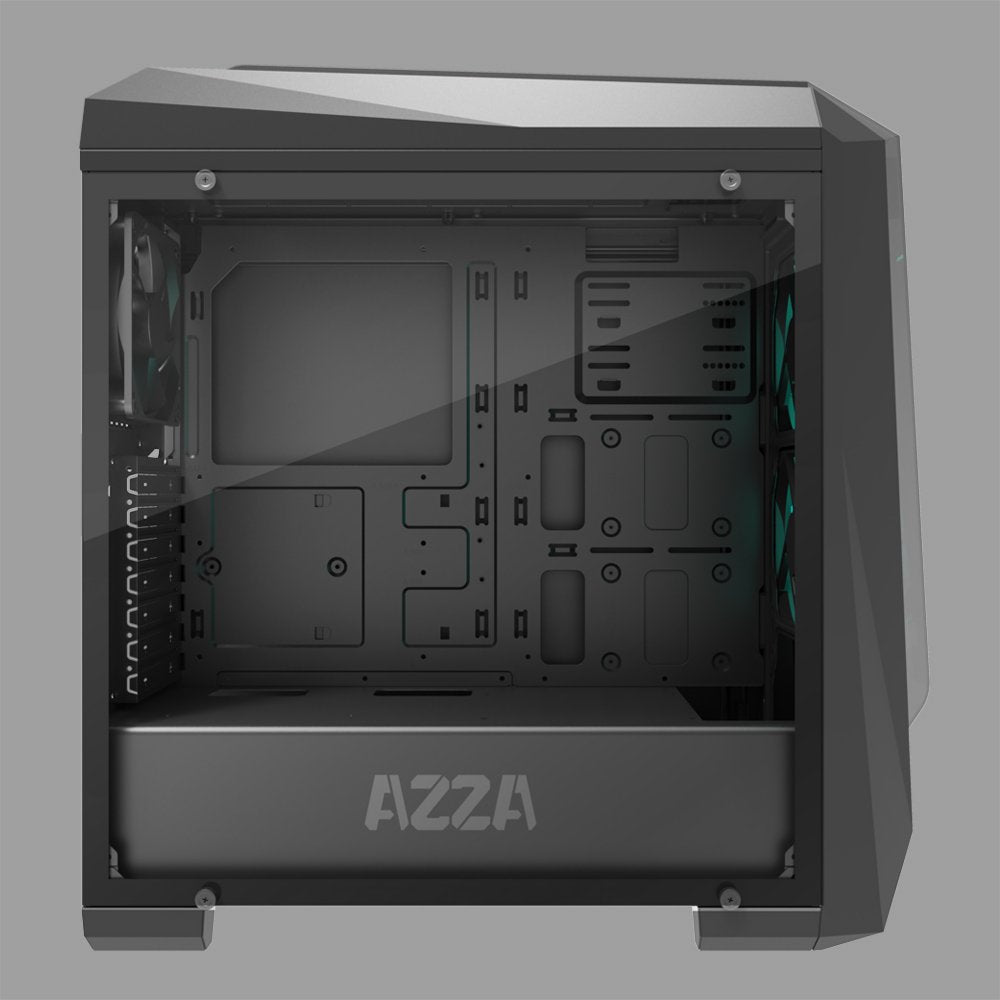 Azza Chroma 410B | Midi Tower Case | Zwart - Matmuis