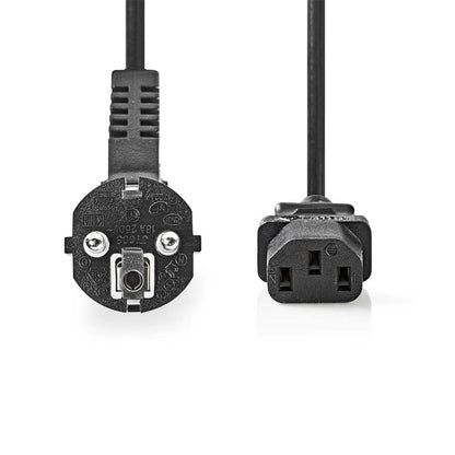Nedis CEGL10000BK50 | 5 m Stroomkabel | CEE 7/7 Male (Haaks) naar IEC C13 | Zwart - Matmuis - Matmuis
