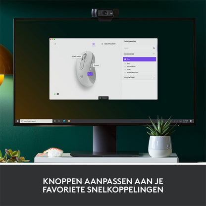 Logitech Signature M650 | Draadloze Muis | Linkshandig | RF + Bluetooth | 2000 DPI | Wit - Matmuis - Matmuis