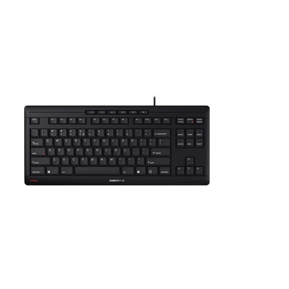 CHERRY Stream TKL Keyboard | USB | QWERTY (US-Engels) | Zwart - Matmuis - Matmuis