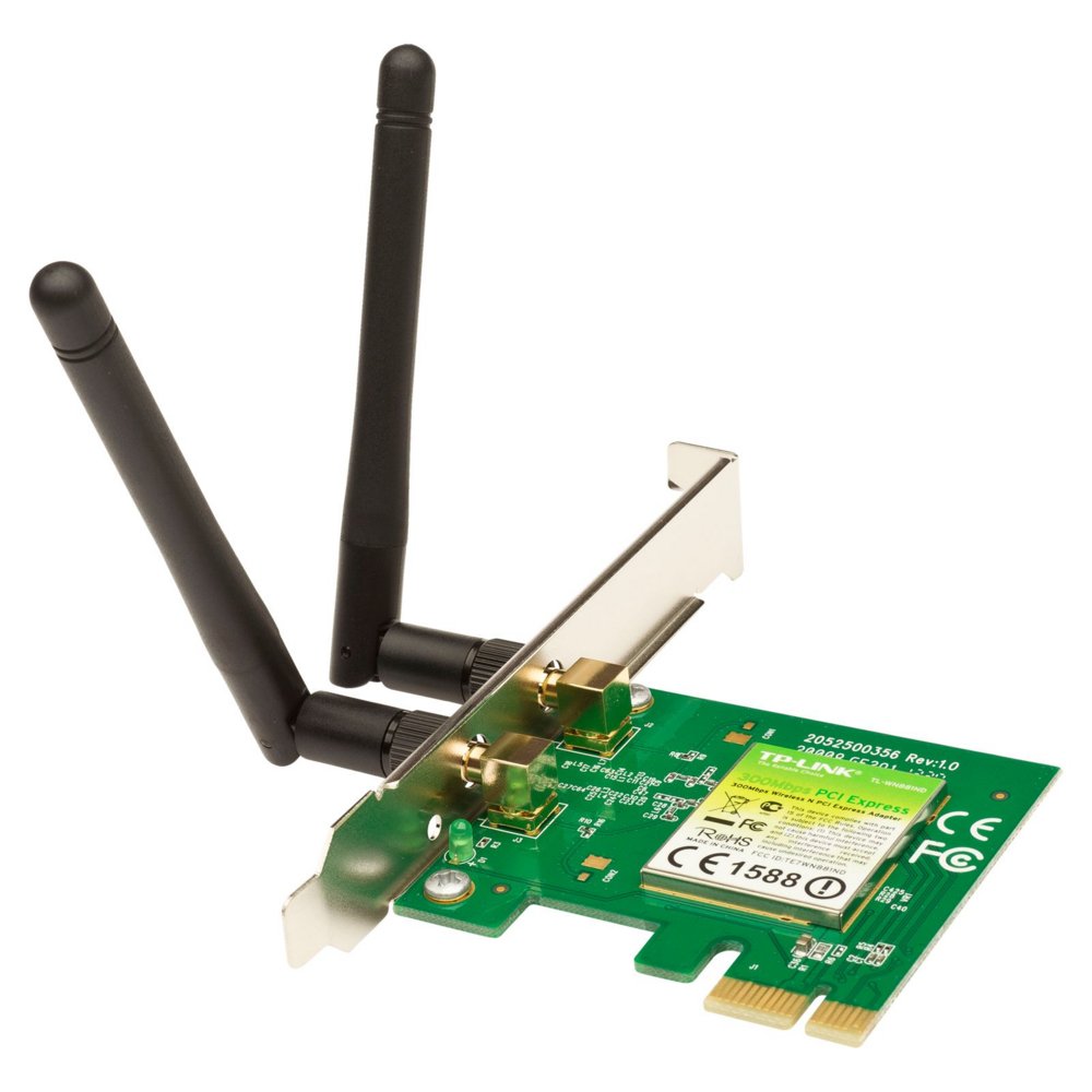 TP-LINK TL-WN881ND | Wi-Fi 4 Intern WLAN PCI Express | 300 Mbps | 2,4 GHz | Zwart - Matmuis