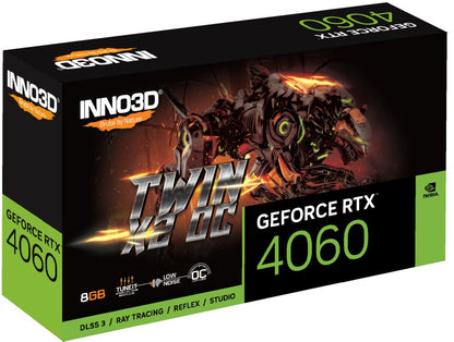 Inno3D GeForce RTX 4060 Twin X2 OC | 8GB GDDR6 VRAM | Videokaart | GPU | Nvidia - Matmuis - Matmuis