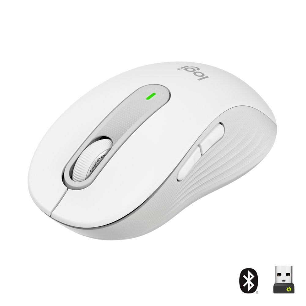 Logitech Signature M650 | Draadloze Muis | Rechtshandig | RF + Bluetooth | 2000 DPI | Wit - Matmuis - Matmuis