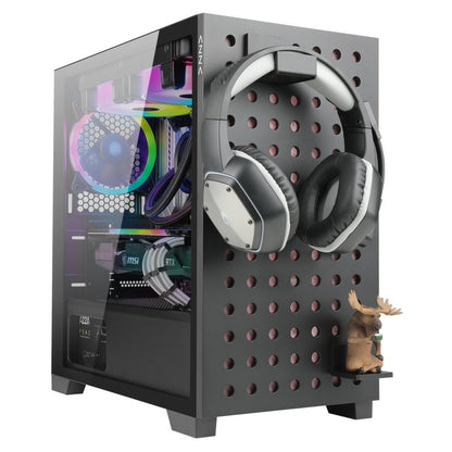 Azza Elise RGB | Micro Tower | Zwart - Matmuis