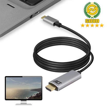ACT AC7015 | USB-C naar HDMI kabel | 1,8 meter - Matmuis