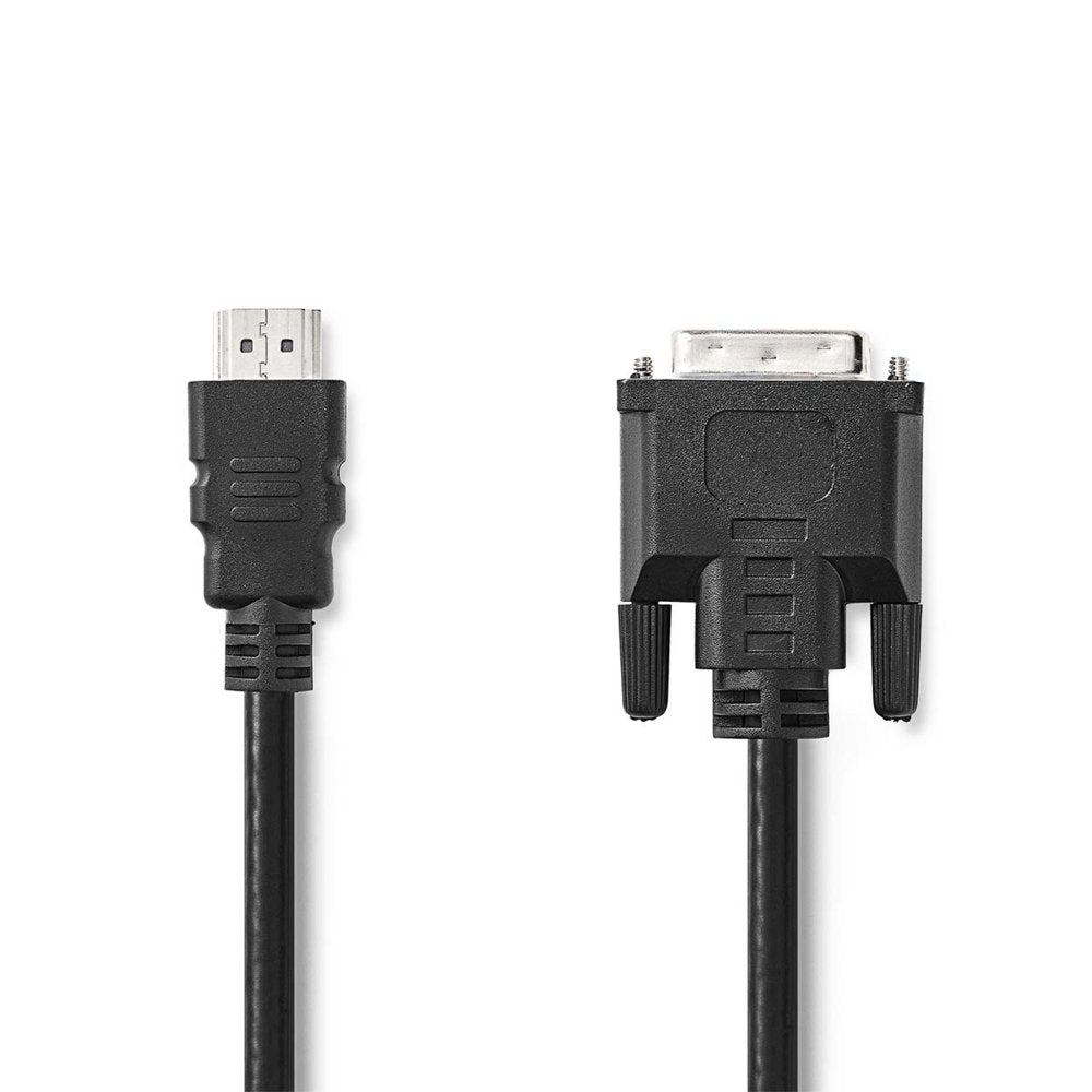 Nedis CCGL34800BK20 | HDMI-naar-DVI-D video kabel | 2 m | HDMI Type A (Standaard) naar DVI-D | Full HD 1080p | Zwart - Matmuis - Matmuis