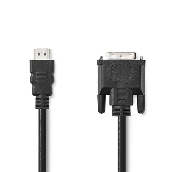 Nedis CCGL34800BK20 | HDMI-naar-DVI-D video kabel | 2 m | HDMI Type A (Standaard) naar DVI-D | Full HD 1080p | Zwart