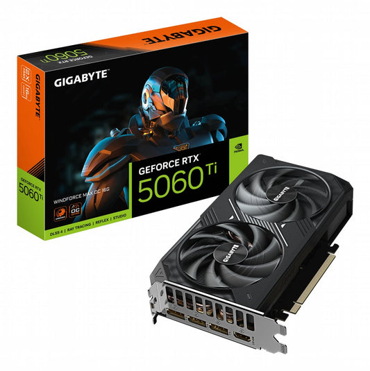 Gigabyte GeForce RTX 5060 Ti WINDFORCE MAX OC | 16GB GDDR7 VRAM | Videokaart | GPU | Nvidia - Matmuis - Matmuis