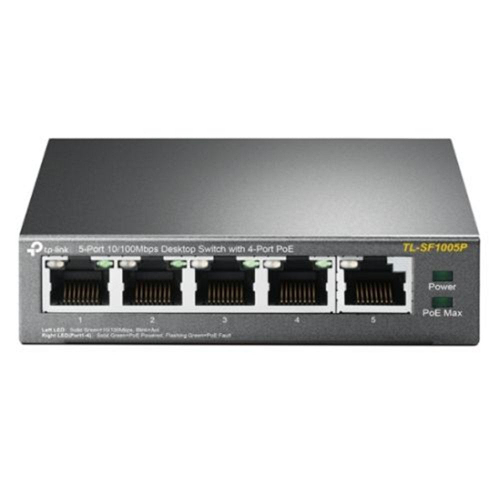 TP-Link TL-SF1005P | Unmanaged Switch | 5 Poorten | Fast Ethernet (10/100 Mbps) | PoE | Zwart - Matmuis