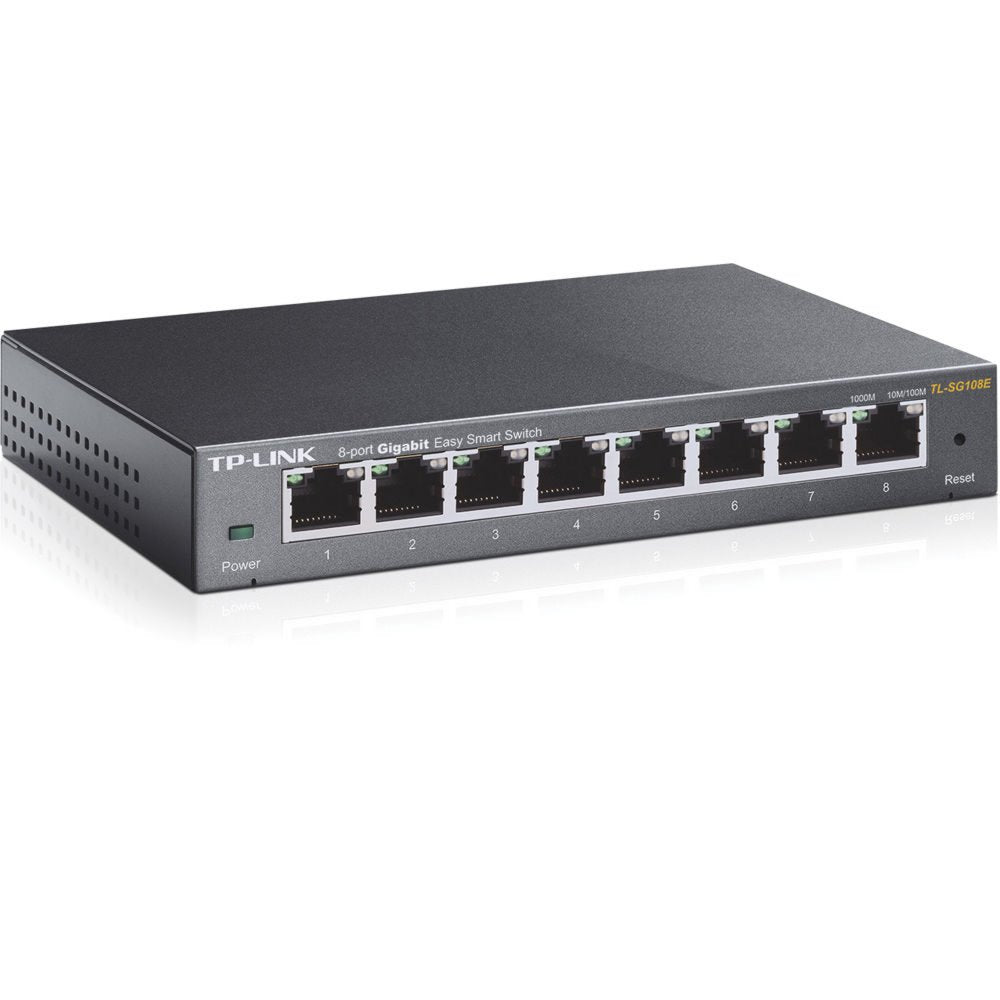 TP-Link TL-SG108E | Managed L2 Switch | 8 Poorten | Gigabit Ethernet (10/100/1000 Mbps) - Matmuis