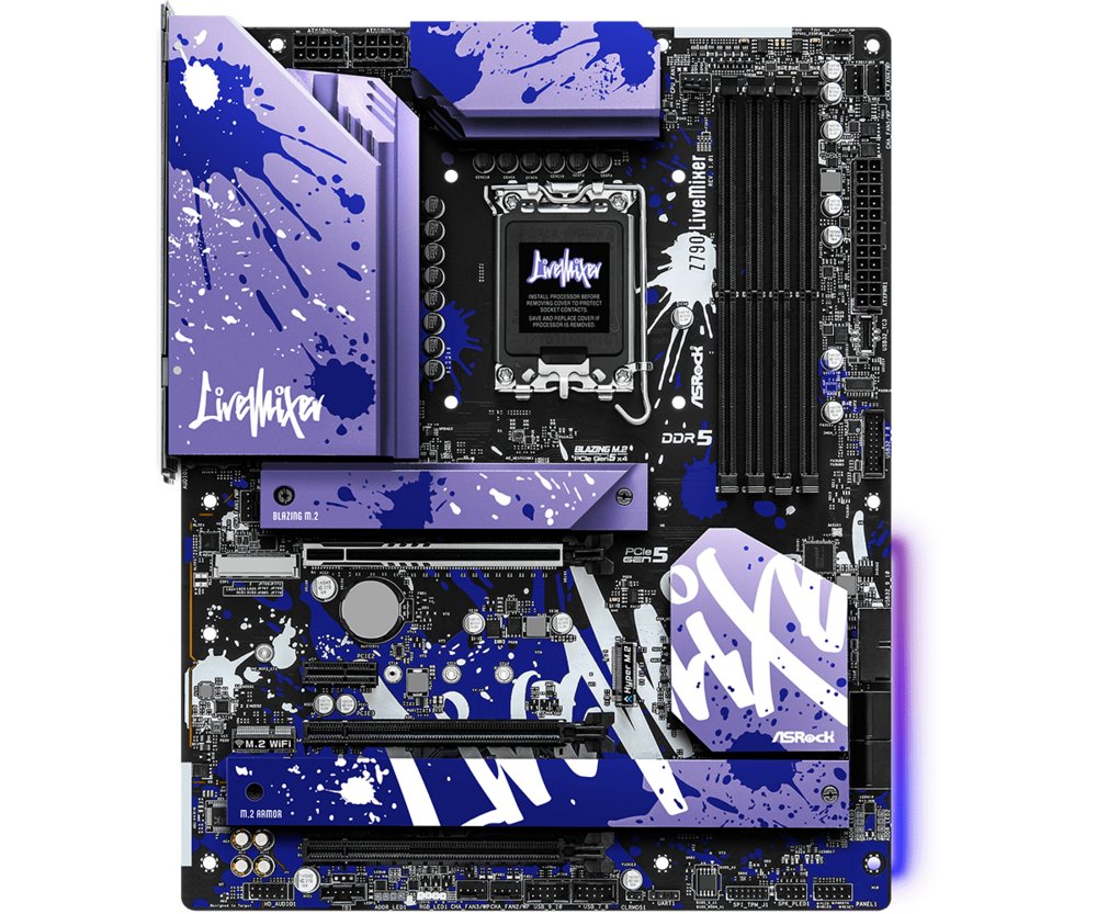 Asrock Z790 LiveMixer | Socket LGA 1700 | Intel Z790 | 4xDDR5 | ATX | Moederbord - Matmuis - Matmuis