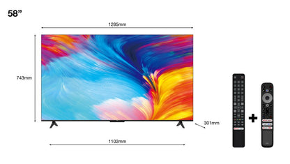 TCL 58P63 | 58'' Ultra HD 4K | LED Smart TV | Wifi | Google TV | HDR10 | 60Hz - Matmuis - Matmuis