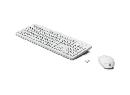 HP 230 | Draadloze Muis- en Toetsenbordcombo | USB | QWERTY | Wit - Matmuis - Matmuis