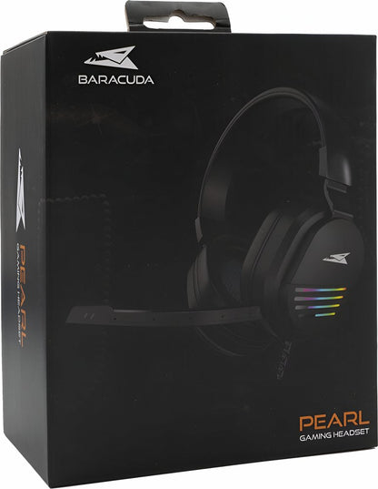 Baracuda PEARL RGB | On-Ear Gaming Headset 3,5mm en USB | Zwart - Matmuis